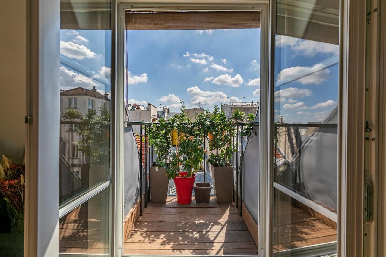 Ferienwohnung Paris Centre Dernier Etage Vue Ascenseur Exterior foto